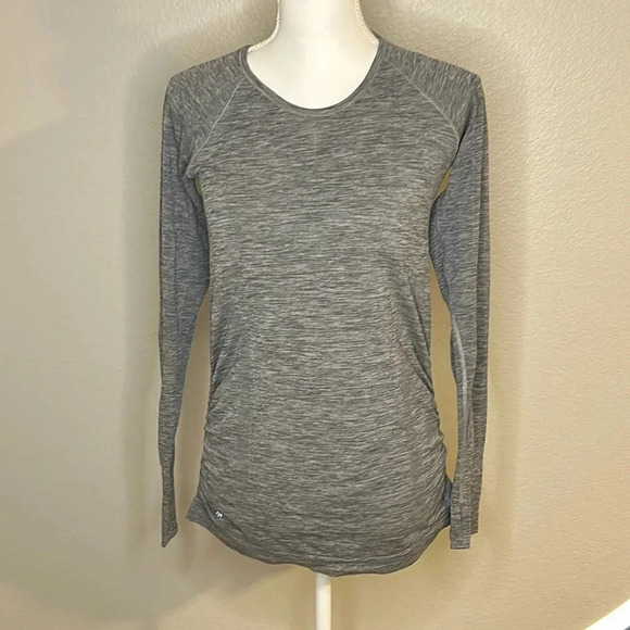 Athleta long sleeve athletic shirt with side ruching, thumb holes size S - Picture 1 of 9
